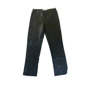 Mustard Seed Women's Black Faux Leather Casual Pants - Large